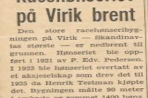 Bilde av Racehønseriet nedbrent